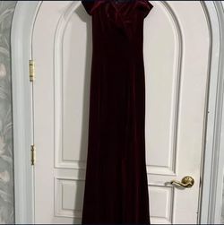 Red velvet dress