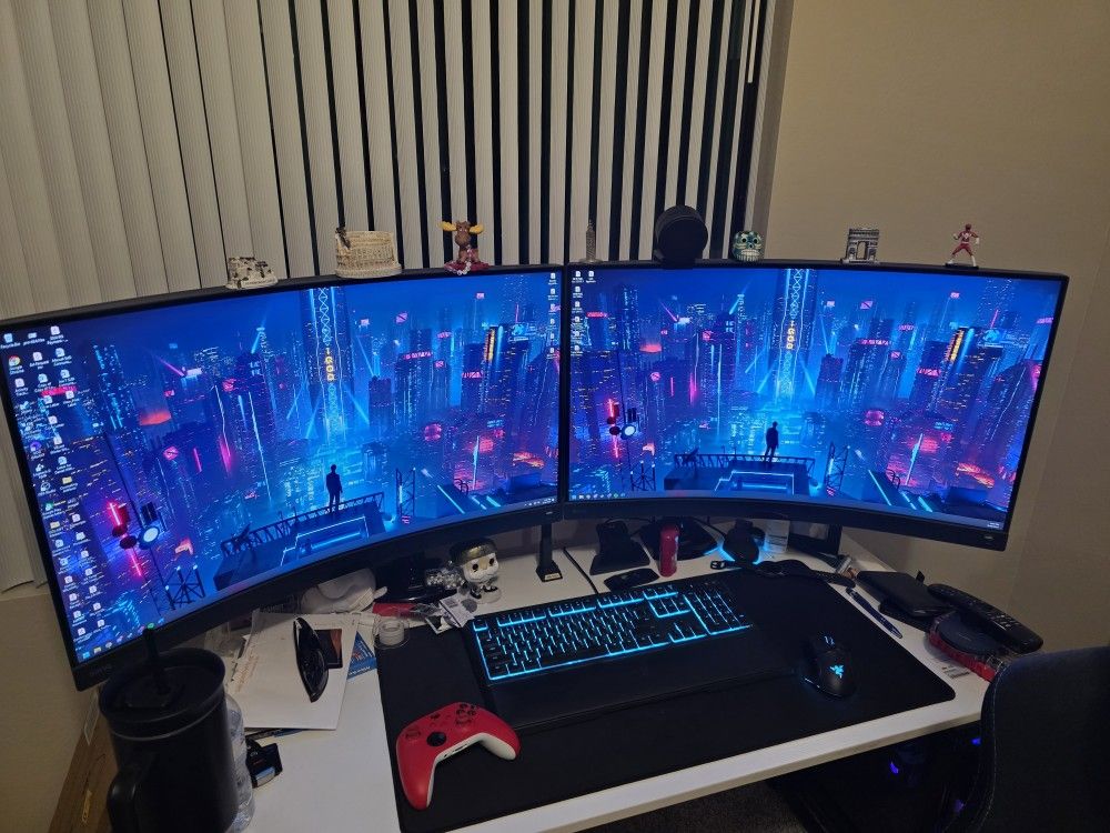 Two 32" BenQ Mobiuz Monitors
