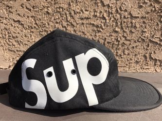 SUPREME 'SUP' CAMP CAP - BLACK