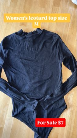 Women’s leotard top, black, size M