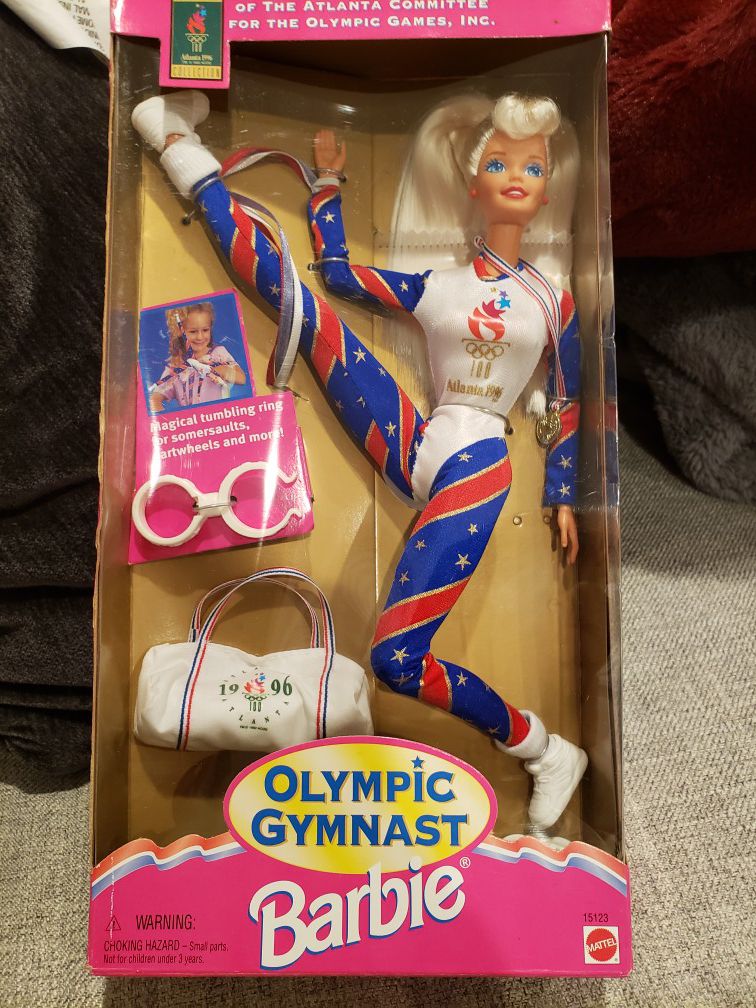 1995 Olympic Gymnast Barbie for 1996 Atlanta Games Mattel 15123 Vintage