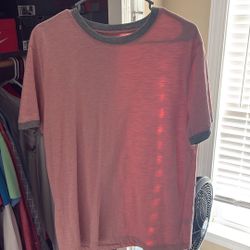 George Men's Fashion Ringer T-Shirt color Rose Herb Heather size M(38-40).
