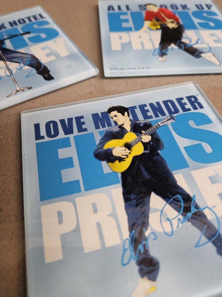 Elvis Presley Glass Coasters 