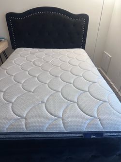 Pillow Top Queen Sized Mattress and Bed