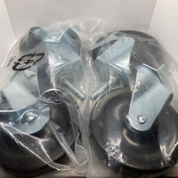 Set Of Four, 4-inch Heavy-duty Casters With 2 Locking Wheels By Amazon Basics 