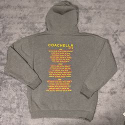 Coachella 2022 Official Grey Festival Lineup Heavy Hoodie Sweatshirt size: L
