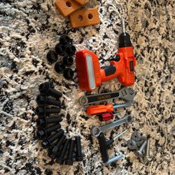 Kids Toys - Nut And Bolt Playset With Drill, Wrench And Screwdriver 