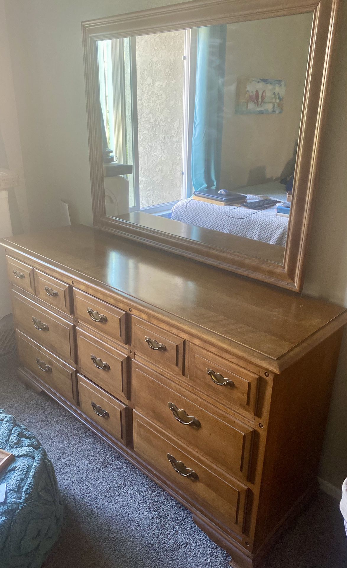 Free 9-drawer Wood Dresser With Mirror