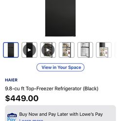 Brand New Black Standard Refrigerator 