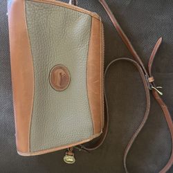 Dooney & Bourke Vintage Gray Leather Crossbody – Great Shape