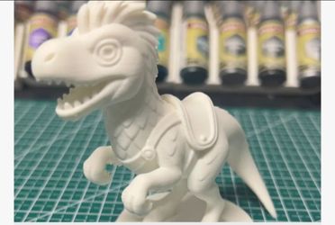3D Printed Dinosaur Figurine Unpainted