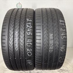 2 Tires 245 40 20 Continental Ecocontact 6q M0 
