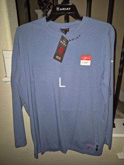 ARIAT FRC DRI FIT BLUE PULL OVER SHIRTS