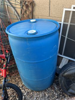 50 Gal Blue Barrel