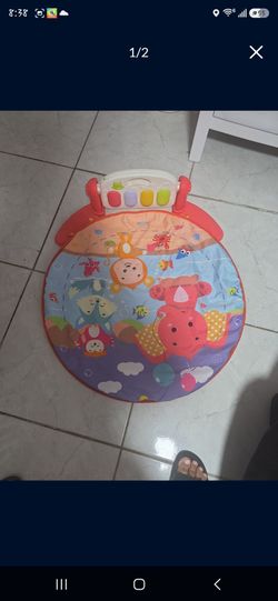 Baby play mat with kick piano