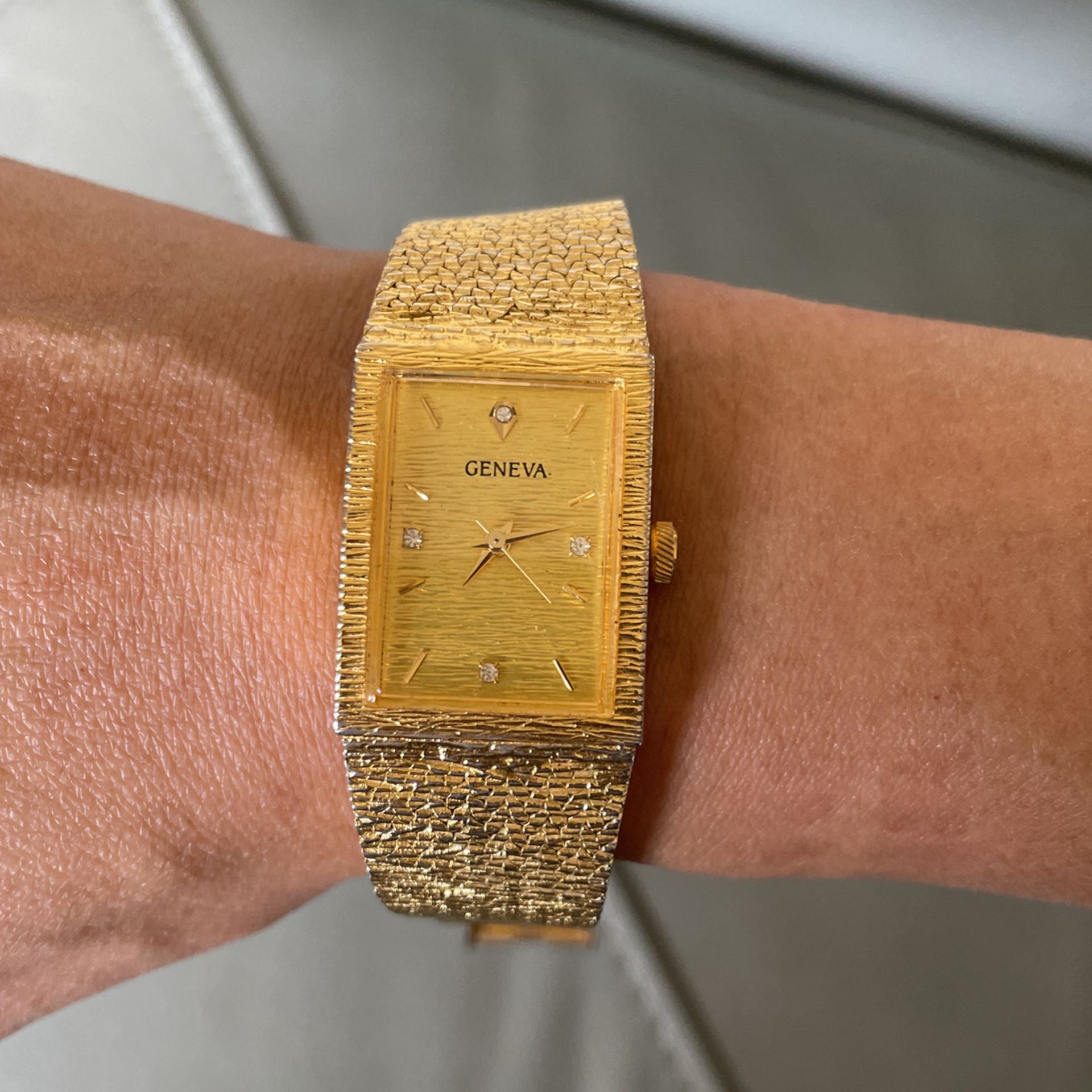 Geneva Vintage Automatic 14k Gold Plated Watch
