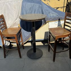 Marble Table & 2 Chairs 