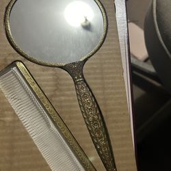 Vintage Jeanne Fox Mirror With Comb