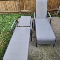 Set Of Aluminum Chaise  Lounge Chairs. "CHECK OUT MY PAGE FOR MORE DEALS "
