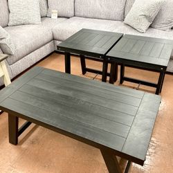 New Coffee Table & 2 End Tables