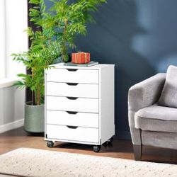 Wood 5 Drawer Storage Cabint