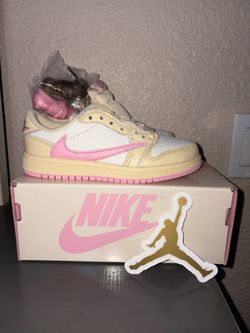 Nike Air Jordan Retro 1 Low OG SP x Travis Scott “Shy Pink” PS Size 12C New