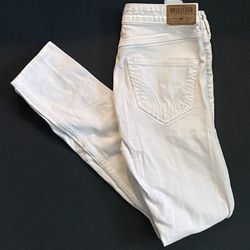 Hollister White Super Skinny Ripped Jeans