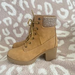 Bedazzled Wedge Boots