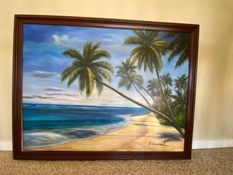 Tropical Beach Canvas Painting