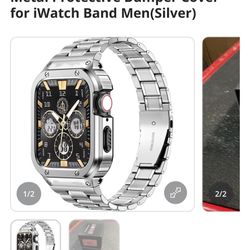 Metallic Smart Watch  Band Case