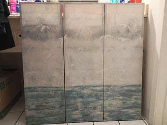 3 piece ocean scene