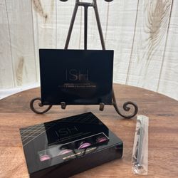 ISH Gemstone Shadow Palette With Black And Gold Accents And Lip Stamens Favorites.