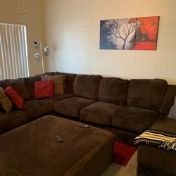 Large Sectional Sofa With Ottoman