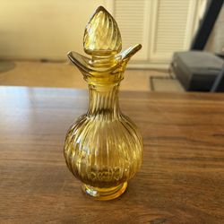 Vintage Avon Amber Glass Cruet Perfume or Bath Oil Bottle