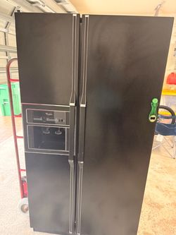 Whirlpool Black Side-by-Side Refrigerator with Ice Maker