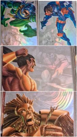 1995 Marvel Comic 4 HoloBlast Trading Cards Lot
