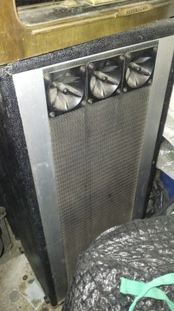 2 empty speaker boxes