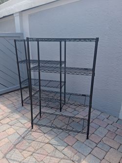 Metal shelving black