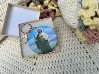 San judas Keychain mirror