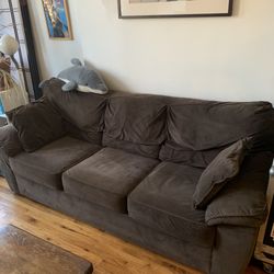 Sleeper Sofa Rockport Microfiber w Queen Sized Memory Foam