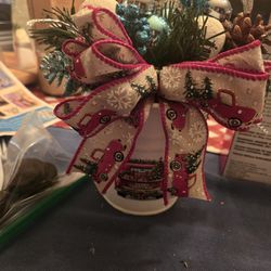 Red Truck Bucket Centerpiece