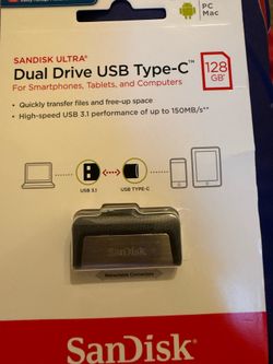 New SanDisk dual drive USB Type C 128 GB