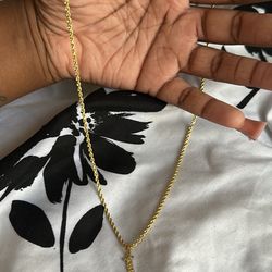 10K Gold chain and "J" initial pendant