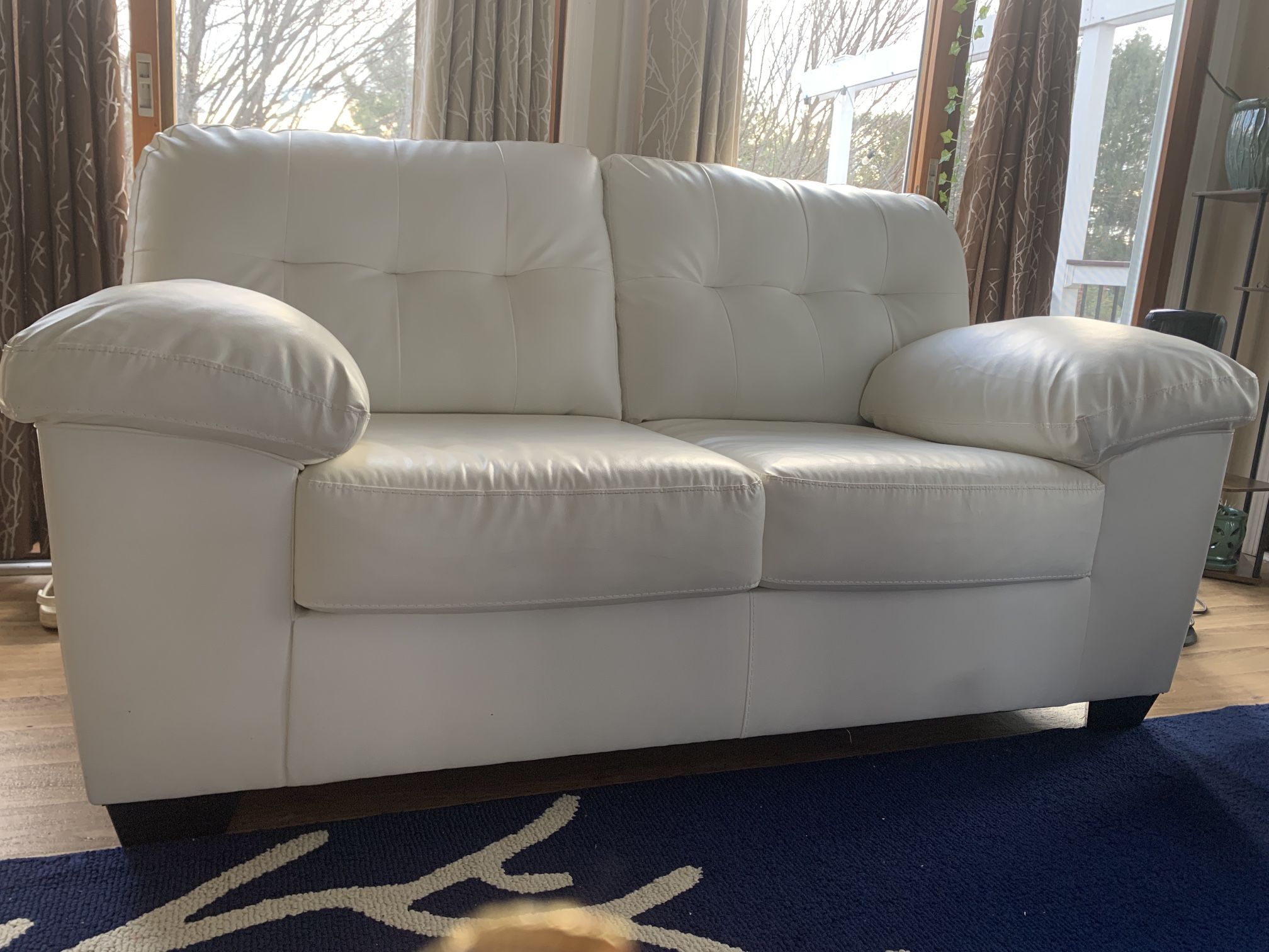 Leather White Couch