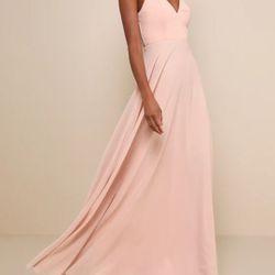 LULUS PINK PROM OR BRIDESMAID DRESS BRAND NEW WITH TAGS SIZE  MEDIUM (9-11)