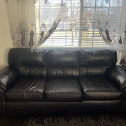 Black Leather Sofa