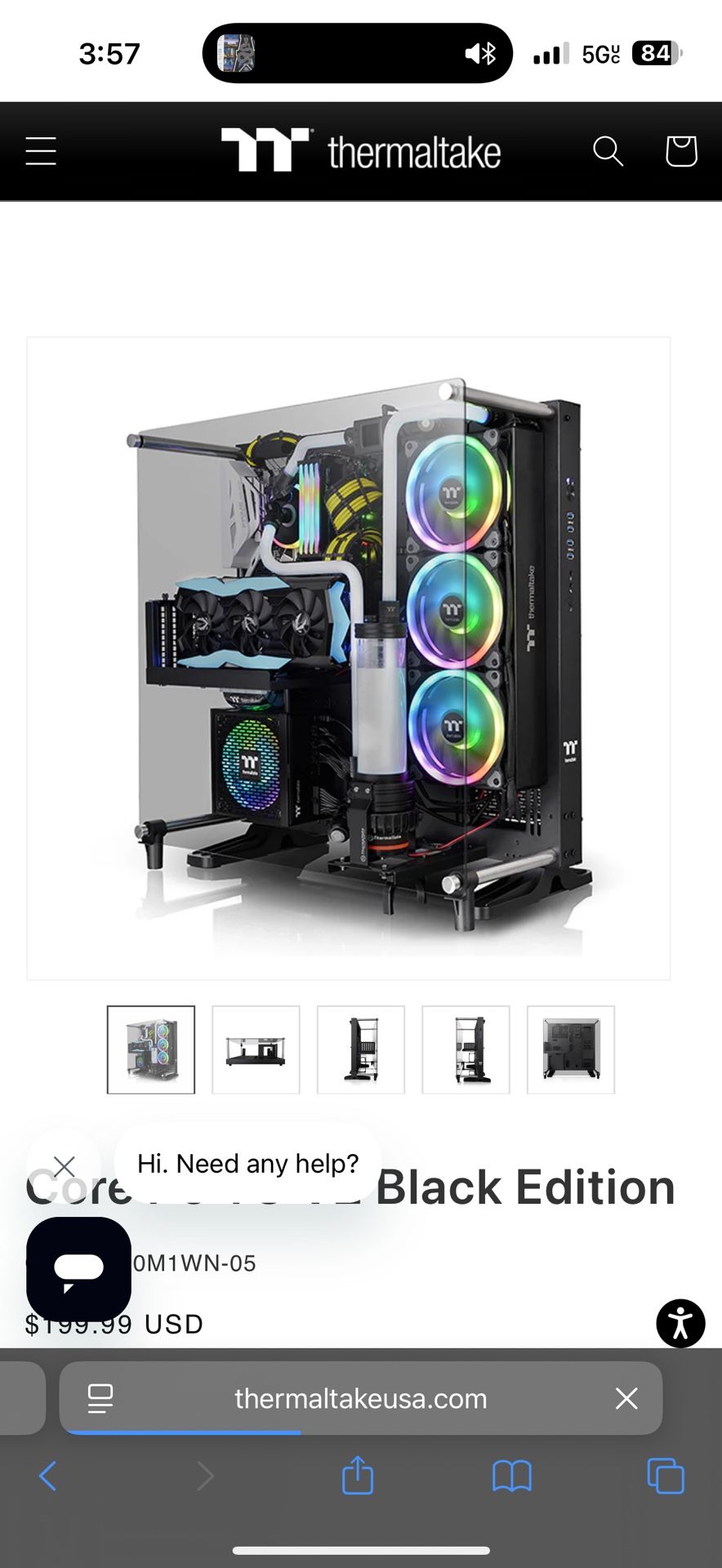 PC Case: Thermaltake Core P5 TG V2 Black Edition