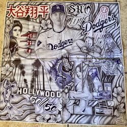Shohei Ohtani Handkerchief Drawing From Prison