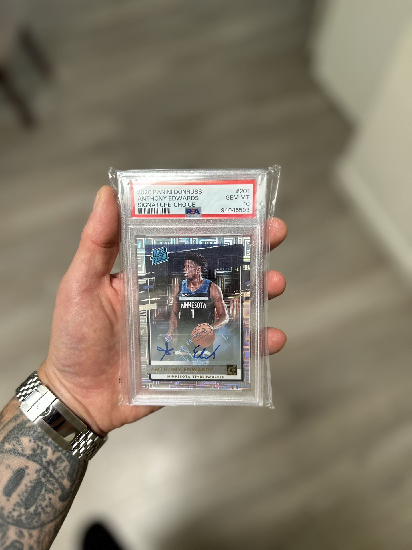 2020 Anthony Edwards Auto Signature Choice Psa 10