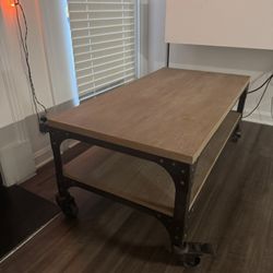 Sturdy wooden coffee table